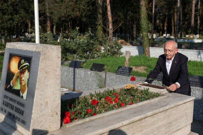 Kılıçdaroğlu Gaffar Okkan'ın kabrini ziyaret etti