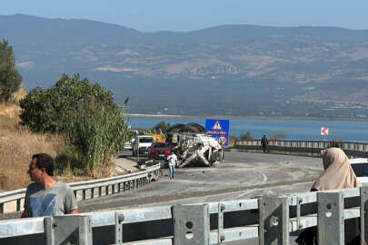 İznik'te beton mikserleri kaza yaptı; 1 ölü, 1 yaralı