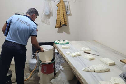 Ruhsatsız işletilen peynir imalathanesi mühürlendi