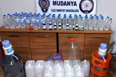 Mudanya'da sahte içki operasyonu; 1 gözaltı