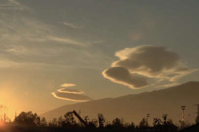 Uludağ'ın üzerinde yine mercek bulutu görüldü