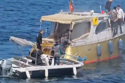 Mudanya'da motorunda yangın çıkan teknedeki 2 kişi kurtarıldı