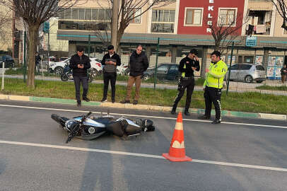 Gemlik'te kaza yapan motosiklet sürücüsü ağır yaralandı