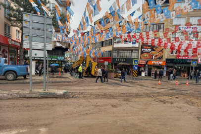 Orhangazi'de Gültekin Uysal'ın nokta mitingine asfalt engeli