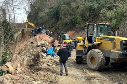 Trabzon'da içme suyu hattı inşaatında göçük; 3 işçi hayatını kaybetti