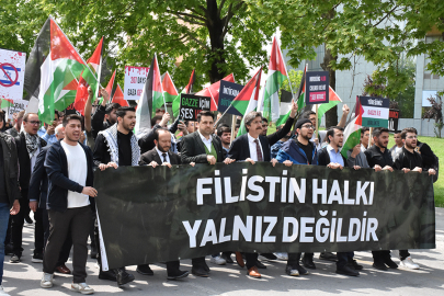 Bursa Uludağ Üniversitesi'nde İsrail protestosu