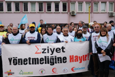 Bursa'da sağlık meslek örgütleri grevde!