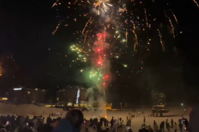 Karlı Uludağ’da bu yılbaşı coşkulu geçti