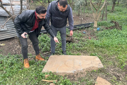 İznik'te tarlayı sürerken lahit bulundu