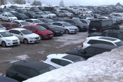 Uludağ'da sömestr öncesi otopark kaosu