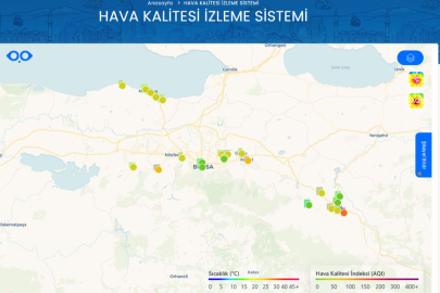 Bursa’nın hava kalitesi anlık takip edilebiliyor