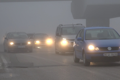 Bursa'da sabah saatlerinde sis etkili oldu