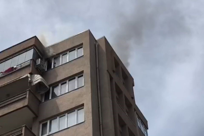 Bursa'da 8 katlı binada yangın paniği