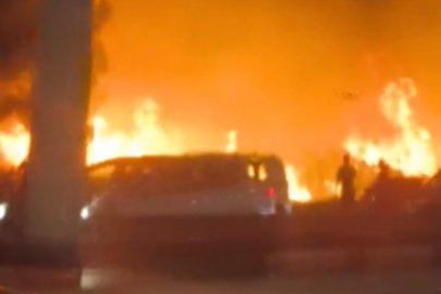 Düğünden atılan havai fişek ormanı yaktı