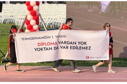 İmamoğlu, 'favori' ODTÜ mezuniyet pankartını paylaştı: Diploma vardan yok, yoktan var edilemez!