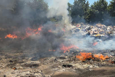 Orhangazi ilçesinde katı atık deposunda yangın