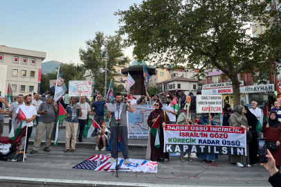 Bursa'da İsrail, AKP iktidarı ve Azerbaycan'ın petrol şirketi SOCAR'a Gazze protestosu