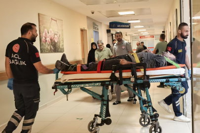 İnegöl'de üzerine sunta devrilen işçi yaralandı