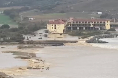 Gökçeada’da sel; Evler sular altında kaldı