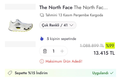Bir milyonluk ayakkabıya yüzde 99 indirim oyunu!