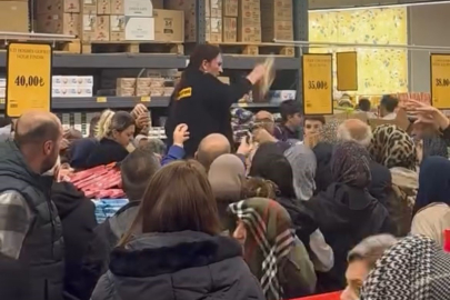 Süpermarkette kampanya izdihama yol açtı