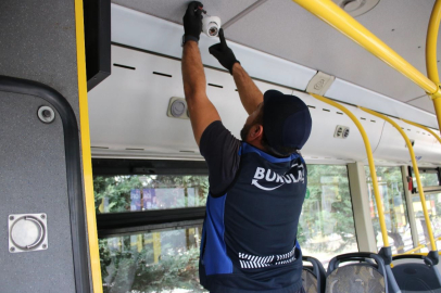 Bursa'da otobüslere ek kameralar takıldı