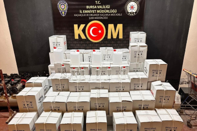 Bursa'da bin 200 litre etil alkol ele geçirildi