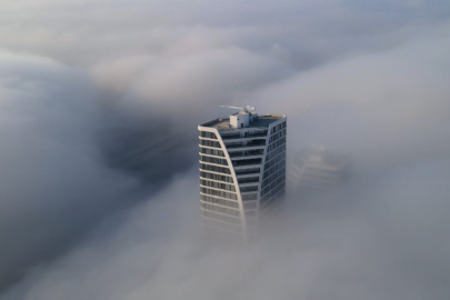 Bursa’da sabah saatlerinde sis manzarası