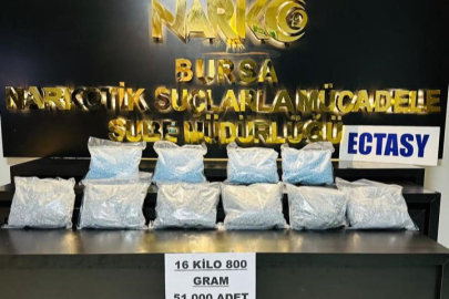 Bursa’da uyuşturucu operasyonu; 51 bin adet extacy ele geçirildi