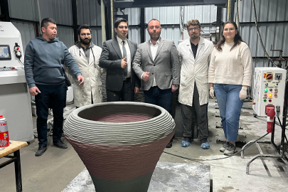 BUÜ 3D beton yazıcı ile bir haftada 300 metrekarelik ev yapacak