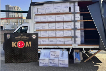 Bursa’da 3 milyon 410 kaçak makaron ele geçirildi