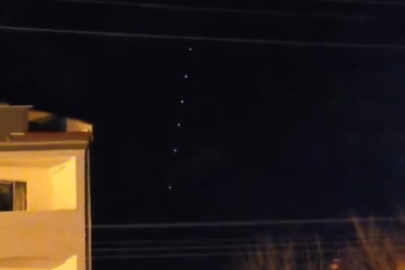 Bursa semalarında Starlink uyduları