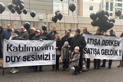 Atış Yapı mağdurları İstanbul'da eylem yaptı