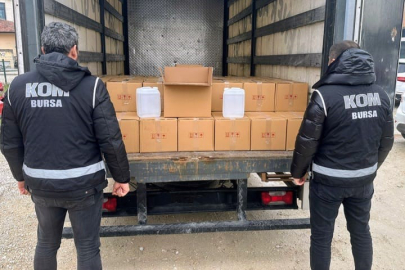 Bursa'da sahte içki operasyonu; 1000 litre etil alkol ele geçirildi