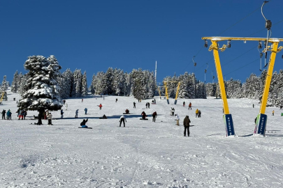 Uludağ'da sömestr ve hafta sonu yoğunluğu