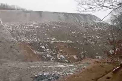 Yenişehir Kirazlıyayla'da atık barajı çöktü