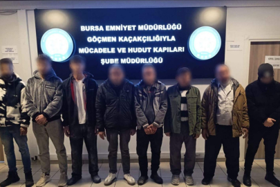 Bursa'da kaçak yabancı işçi operasyonu: 8 kişi yakalandı, 1 şüpheli gözaltında