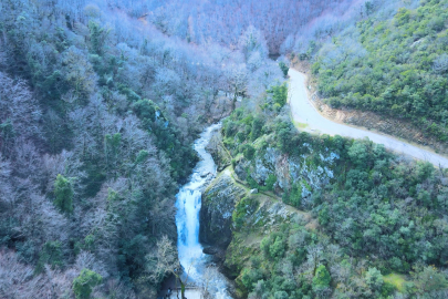 Yağmurların ardından Sudüşen Şelalesi yeniden coştu