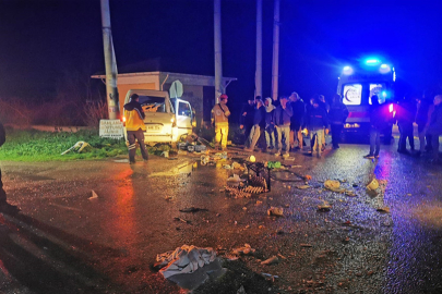 Karacabey'de kamyonet ile otomobil çarpıştı; 2 yaralı