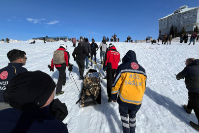 Uludağ'da kızak kazası; Dereye uçan tatilciyi JAK ekipleri kurtardı
