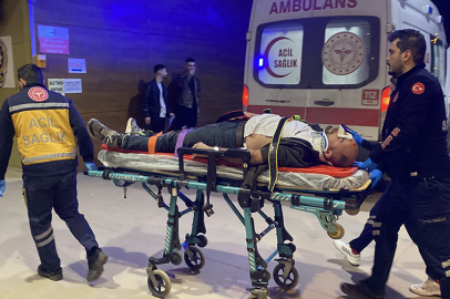 Kamyonun kasasından düşen işçi yaralandı