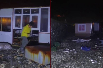 Hatay’da kuvvetli fırtınayla deniz taştı, iş yerleri zarar gördü