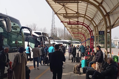 Bursa Şehirlerarası Otobüs Terminali'nde bayram yoğunluğu başladı