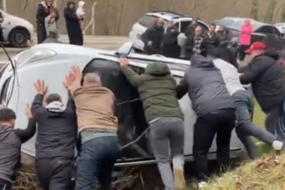 Bursa’da feci kaza: Araç takla attı