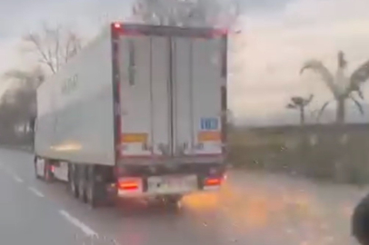 Kestel'de TIR kazası tehlikeli anlar yaşattı