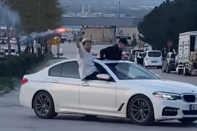 Bursa'da düğün konvoyu tehlike saçtı