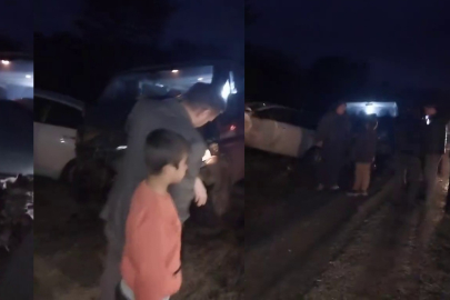 Bursa’da yamaçtan kopan kayalar araçların üzerine düştü