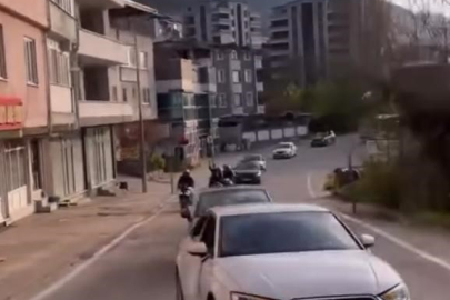 Bursa'da düğün konvoyunda tehlikeli şov