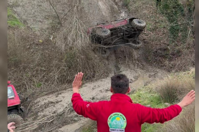 Bursa'da Off-Road yarışında takla attı