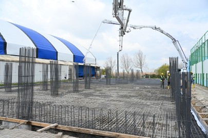 Karacabey'de hamam ve sauna kompleksinin temelleri atıldı